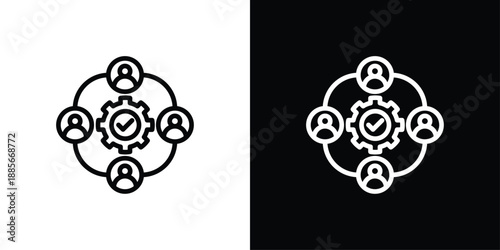 Collaboration Icon Sheet Black And White