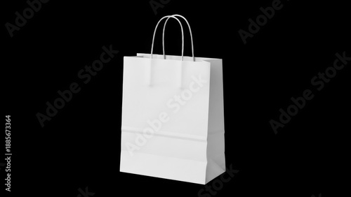 White paper shopping bag