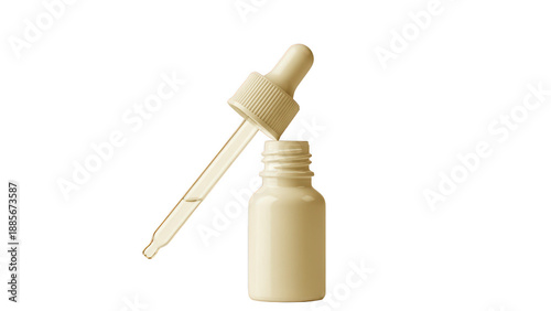 Small dropper bottle with liquid