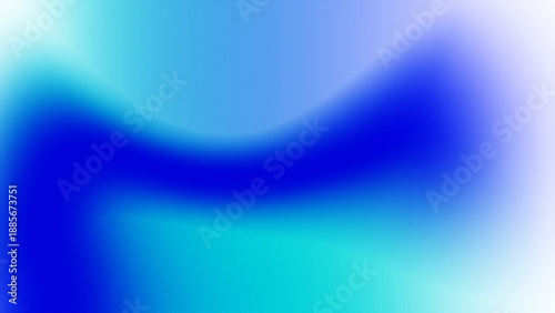 Curved Blue Band in Cyan-White Gradient