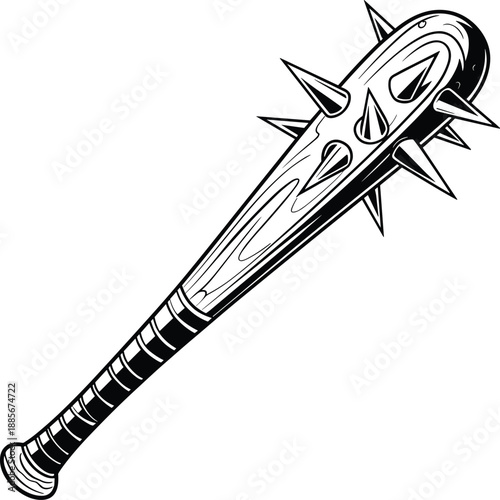 Abstract red and brown circular design with repeating patterns and negative space