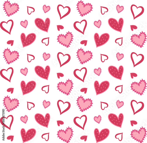 Love heart seamless pattern background. vector.