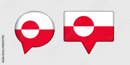Free Download Flag of Greenland in speech bubble. - GFXLoad