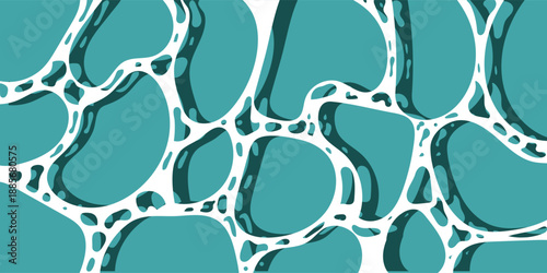 Blue water surface watercolor. Summer sea poster template. Sea waves abstract backgrounds. Turquoise rippled water texture background. Shining blue water ripple pool abstract vector