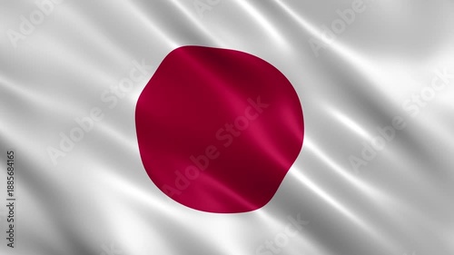 waving japan national flag animation loop