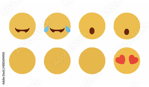 3D emoji reaction set with different emotions for social media and UI design