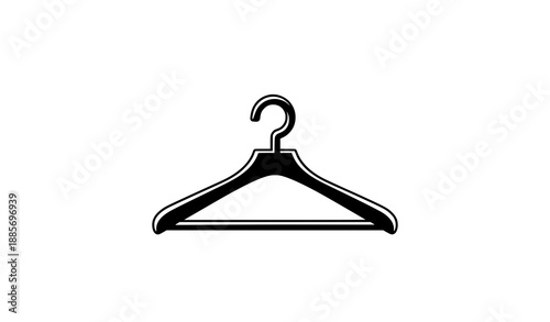 Minimal clothes hanger logo vector illustration for fashion and apparel branding