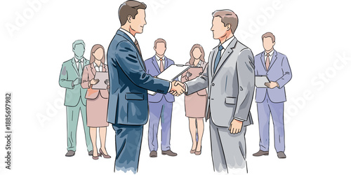 Business Deal Illustration

Corporate Partnership Agreement

Professional Meeting Scene