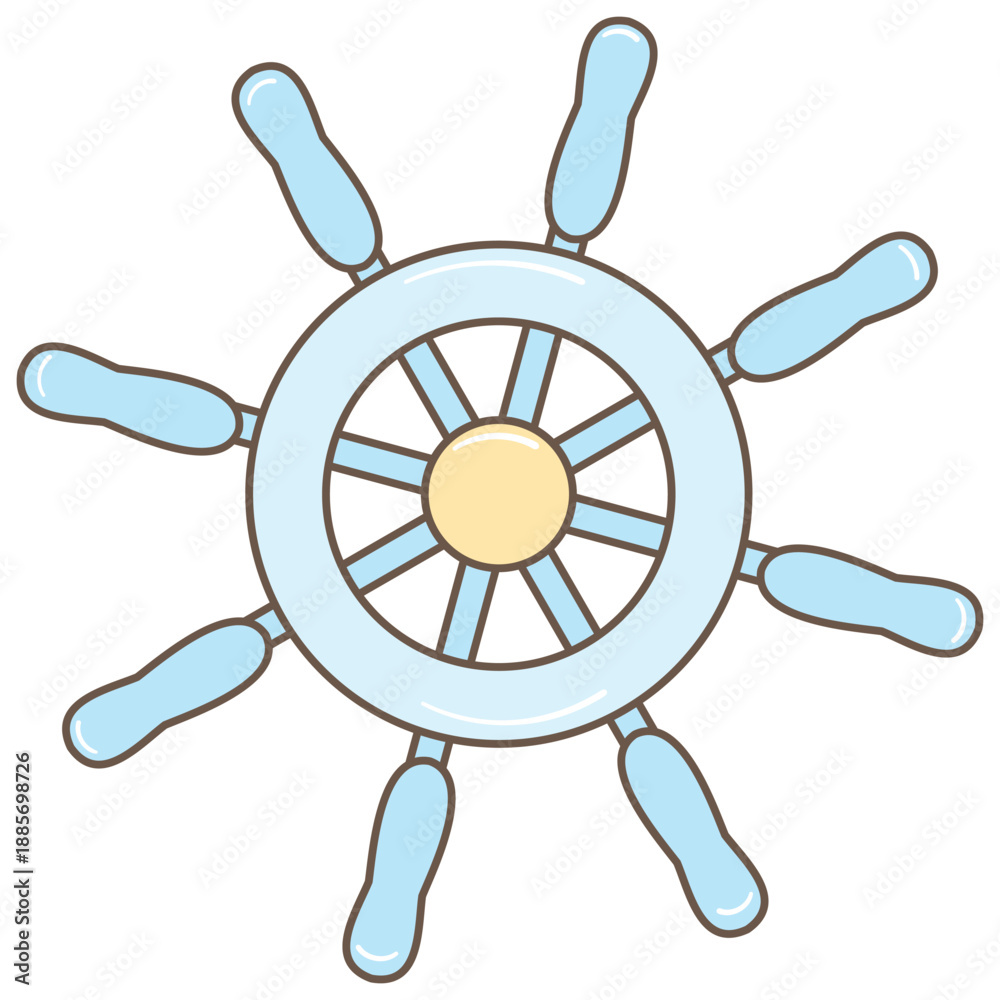Obraz premium Ship's Wheel Illustration