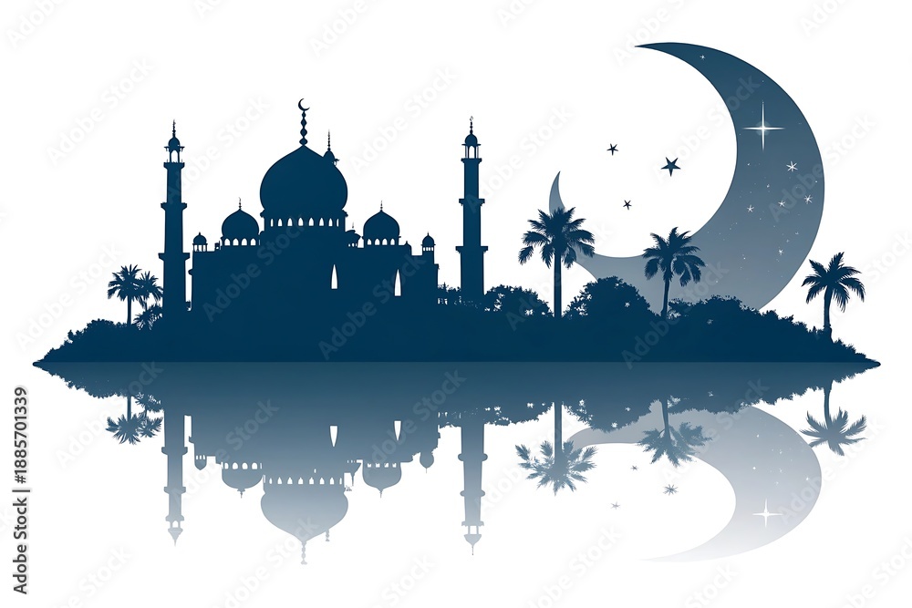 Obraz premium silhouette of mosque in istanbul