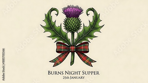 Wallpaper Mural Burns night supper thistle Torontodigital.ca