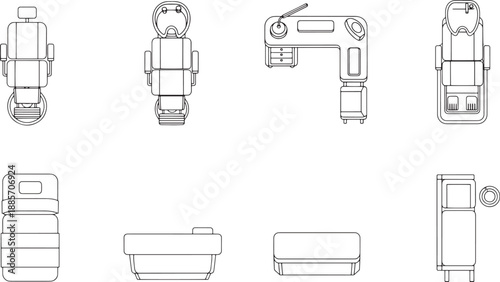 A simple illustration captures the essence of a modern hospital, offering a glimpse into the tools and bed necessary for efficient healthcare, creating a clean aesthetic.