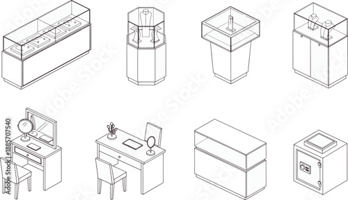 Showcasing a collection of meticulously crafted retail display and security, This image encapsulates elements essential to safeguarding valuable items. 