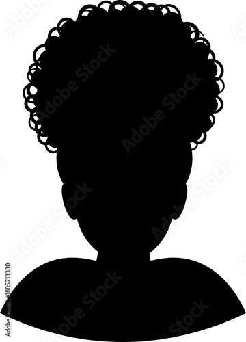 silhouette of a woman silhouette of a girl's hair 