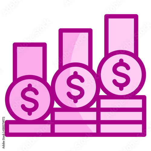 Bar Graph Money Icon