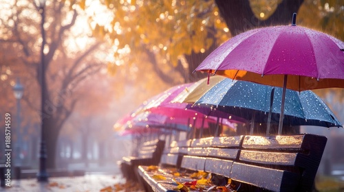 Colorful Rain Umbrellas