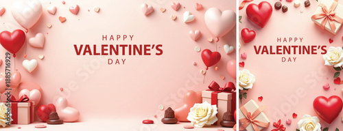 Valentines day celebration background, Valentine day background for social media template