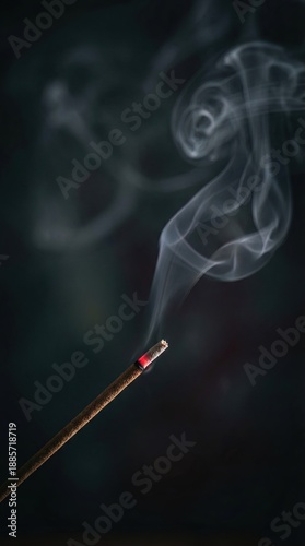 Incense stick in macro shot...