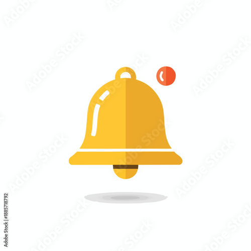 Golden Bell Icon with Notification Indicator