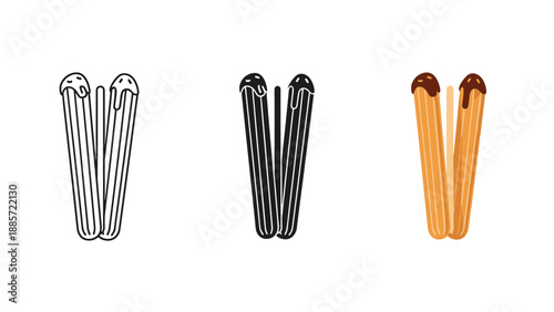 Three sets of matches in different stages isolated on white background