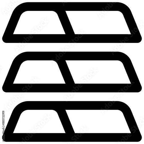 Gold. Editable stroke vector icon.