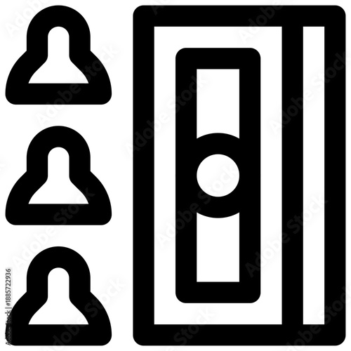 Dividends. Editable stroke vector icon.