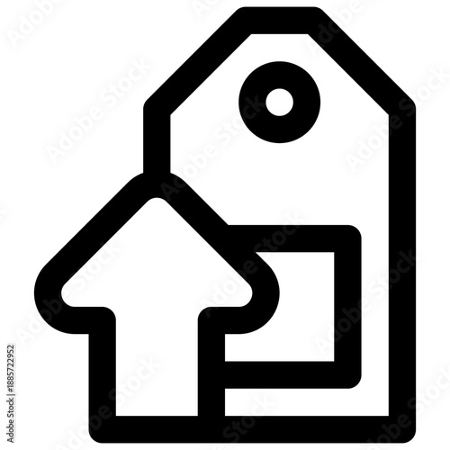 Inflation. Editable stroke vector icon.