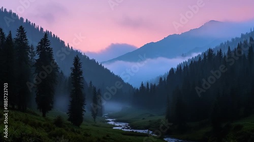 himalayan sunrise scenery in manali india timelapse video