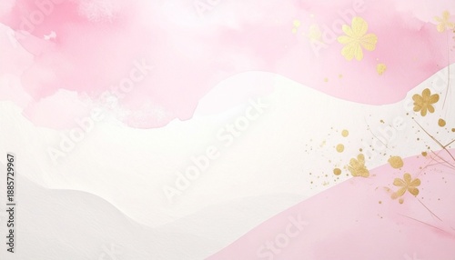 和紙（春、桃色、白色、和風イメージの背景素材）