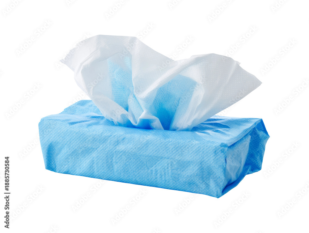Fototapeta premium A fresh box of wet wipes ready for use. Cleanliness, hygiene, and convenience in one simple package. Isolated Transparent Background, PNG