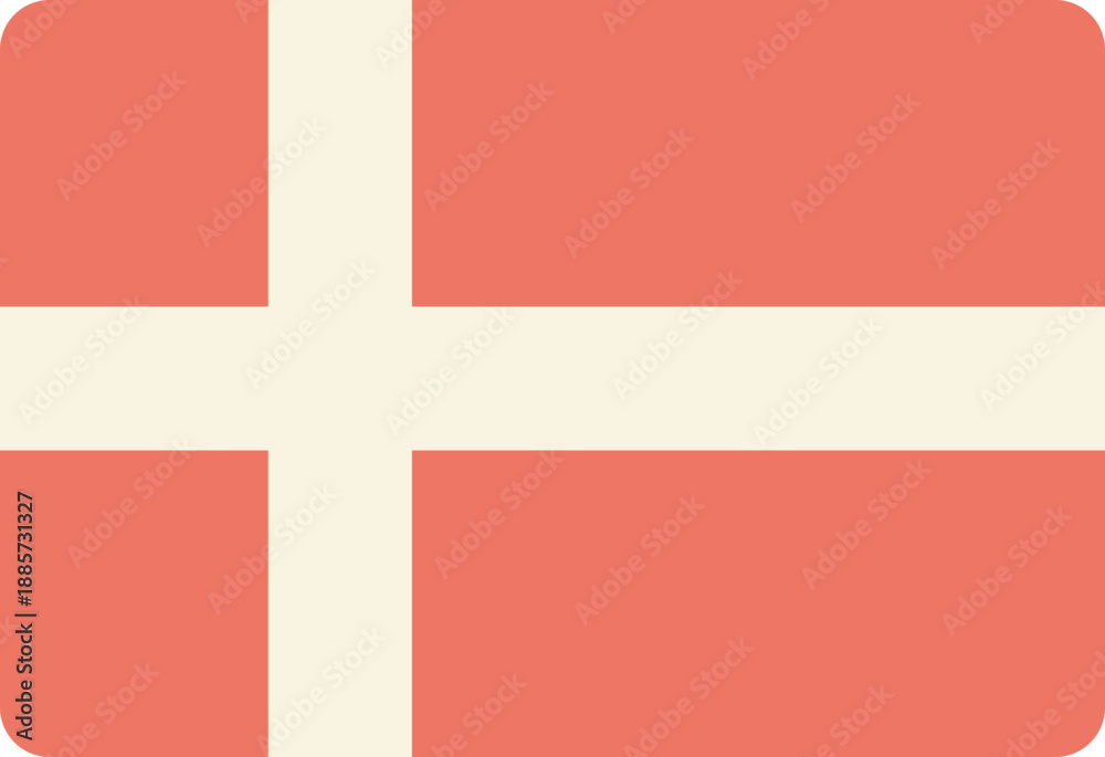 Obraz premium Danish Flag Banner Illustration vector shape