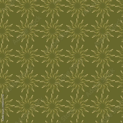 Seamless vector pattern featuring an eclectic mix of multi-colored wildflowers