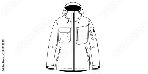 Gorpcore Technical Shell Waterproof Jacket Silhouette