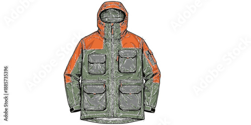 Gorpcore Technical Shell Waterproof Jacket Silhouette