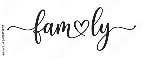 Family Love Word Art