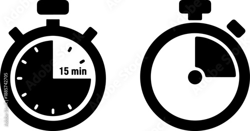 3D chrome stopwatch vector illustration featuring a sport timer icon with a start hand for business accuracy and race speed measurement