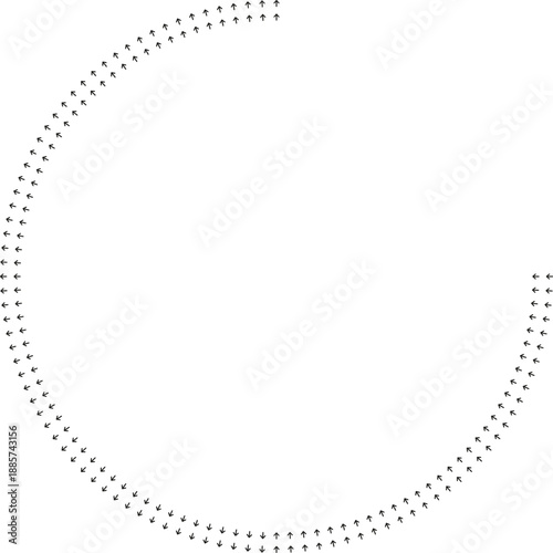 Short rays around center missing one quarter section.