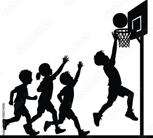 boy playing basketball
