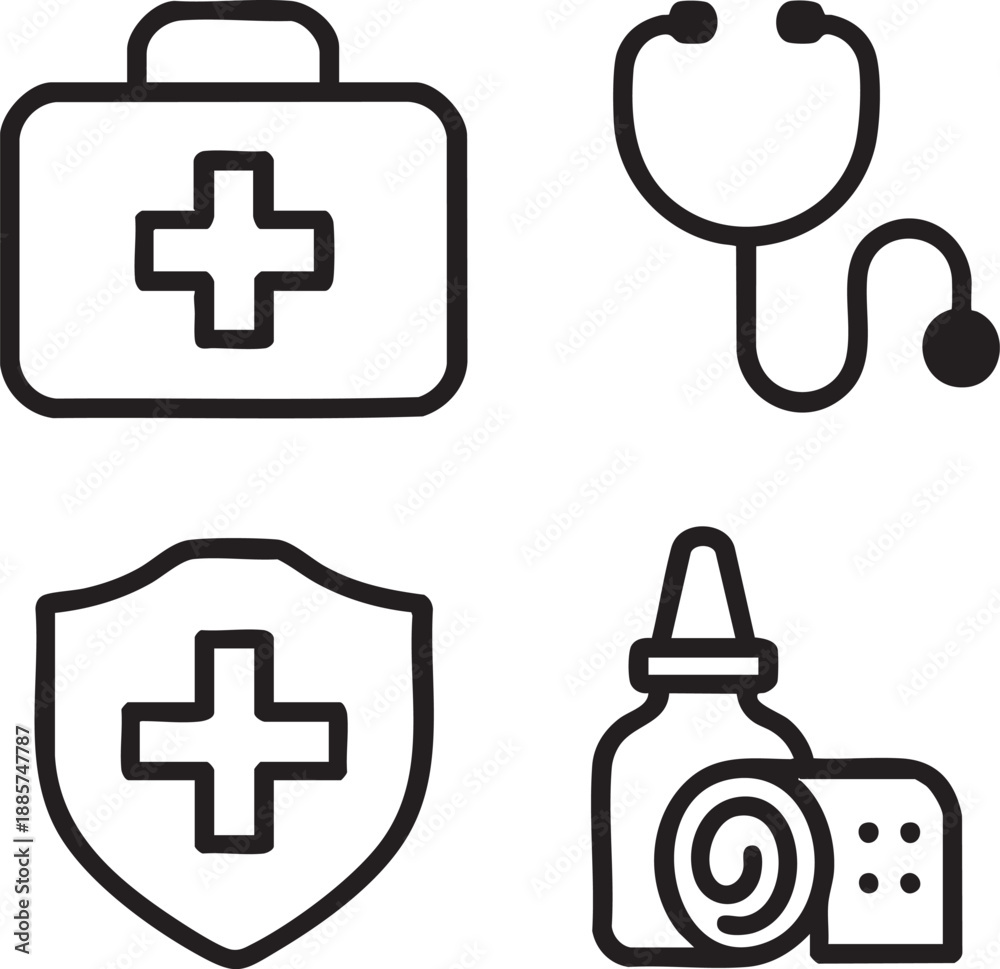 Obraz premium circular-process-icons-outline-set