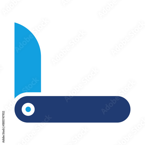 Knife Pocket Blue Color Icon