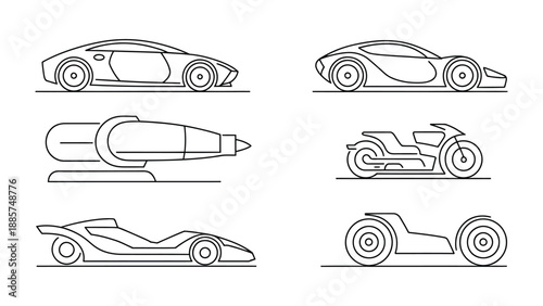 Futuristic Transportation Illustrations