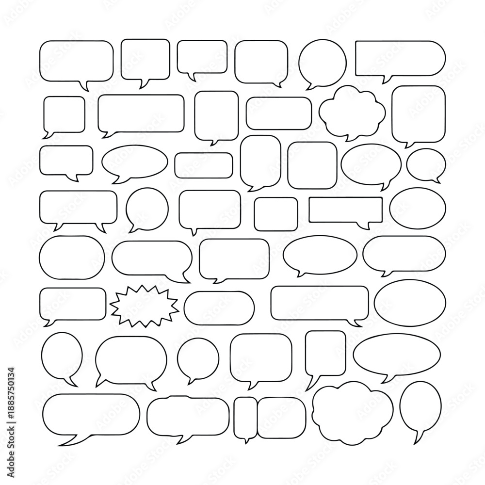 Obraz premium Thought Speech bubble Cloud thing Vector art icon Sets for Website And Apps