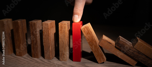 Photos insurance with hands protect domino
