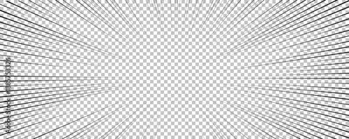 Black comic book transparent background