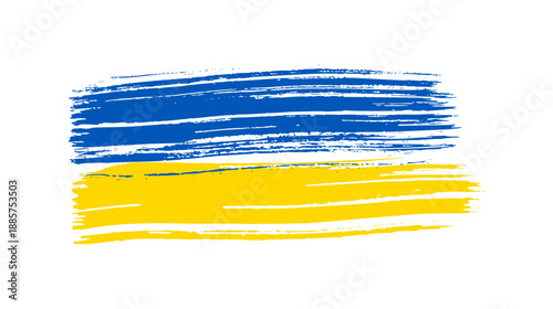 Ukrainian national flag in grunge style
