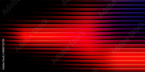Futuristic vibrant vertical ribbed lines that distorts vivid red blue diagonal gradient. Vivid and colorful visual perfect for modern design, technology backgrounds, or creative advertising projects