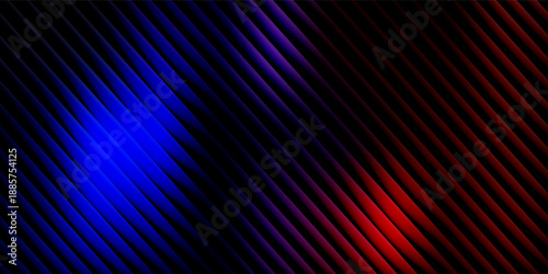 Vibrant fractal glass abstract background with vertical black bars over a smooth gradient of blue, purple, and red hues forming soft circular shapes that create depth, motion, and visual energy
