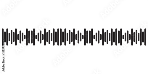 Set of radio Wave icon. Monochrome simple sound wave on transparent background. Vector sound wave icon. Music player sound bar. Record interface. Equalizer icon with soundwave line. used for mobile