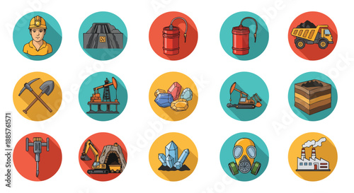 Mining and Energy Industry Icons