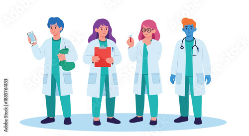 Diverse Medical Team Standing Together